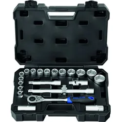 Projahn 1/2" Steckschlüssel Satz 22tlg proficraft, 48 Zahn Knarre
