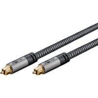 Plus Toslink-Kabel schwarz/silber, 2 Meter