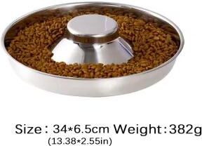 Uplifted Finds Stainless Steel Dog Slow Feeder Bowl 30 Cm