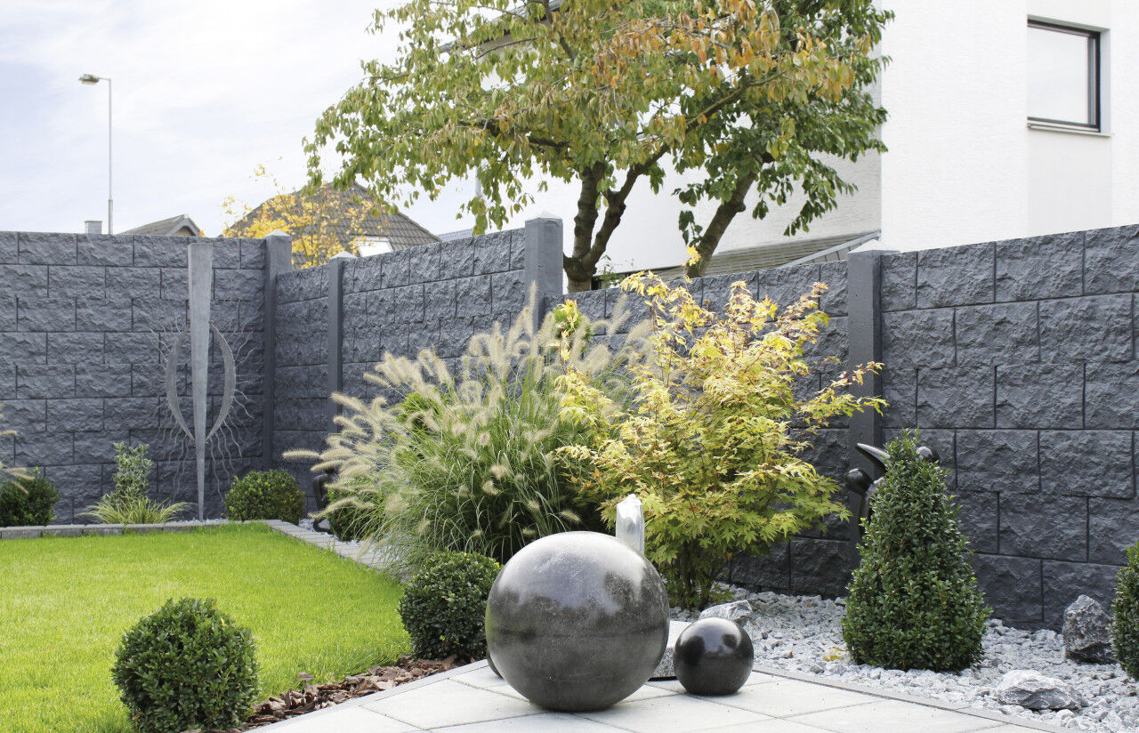 Beckers Betonzaun Betonzaun Erweiterungsset Casa Borsika mit Zwischenpfosten 154 cm