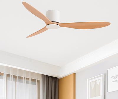 Inspired Finds 42 52 Inch Modern Ceiling Fan Without Light DC Motor, Remote Controlled Low Profile Design wood 42 In