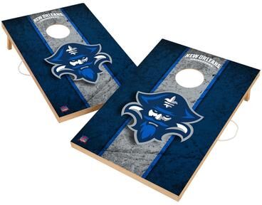 Skip's Garage Vintage New Orleans Privateers Regulation 2x4 Cornhole Set