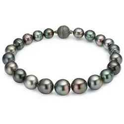 PERLEA Armband Tahitizucht- perlen 8-11m Silber 925