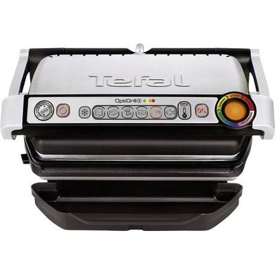 Tefal Optigrill+ Elektro Kontaktgrill Automatische Temperaturanpassung Edelstahl (gebürstet), Schwarz
