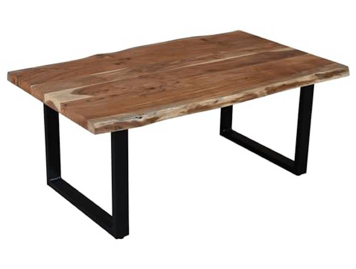 möbelando Couchtisch >Coffetable< in Akazie/schwarz - 110x45x65 (BxHxT)