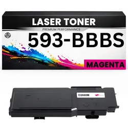 XL Toner kits kompatibel für Dell 593-BBBS Color Laser Printer C2660dn/C2665dnf in Magenta