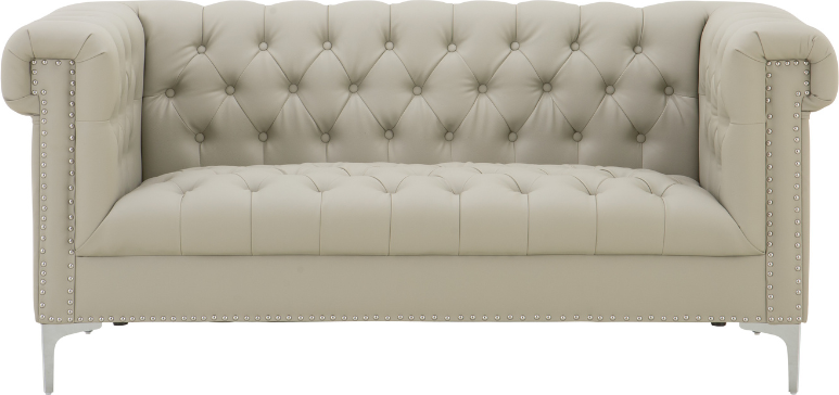B2B Partner Zweisitzer-Sofa Leder RICK, 2 Plätze, beige
