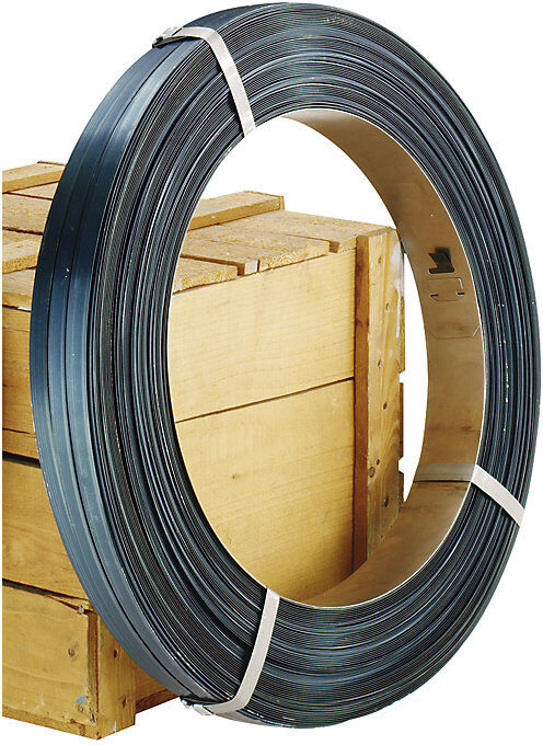 Stahlband Packenwicklung, für Bandabroller, Bandbreite 13 mm, gewachst und gebläut ratioform