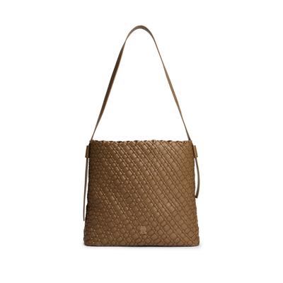 Tragetasche TOMMY HILFIGER "TH BRAIDED MAXI HOBO", Damen, Gr. B/H/T: 36cm x 36cm x 13cm, braun, Lederimitat, Taschen, Damen Umhängetasche, Schultertasche mit TH-Logo