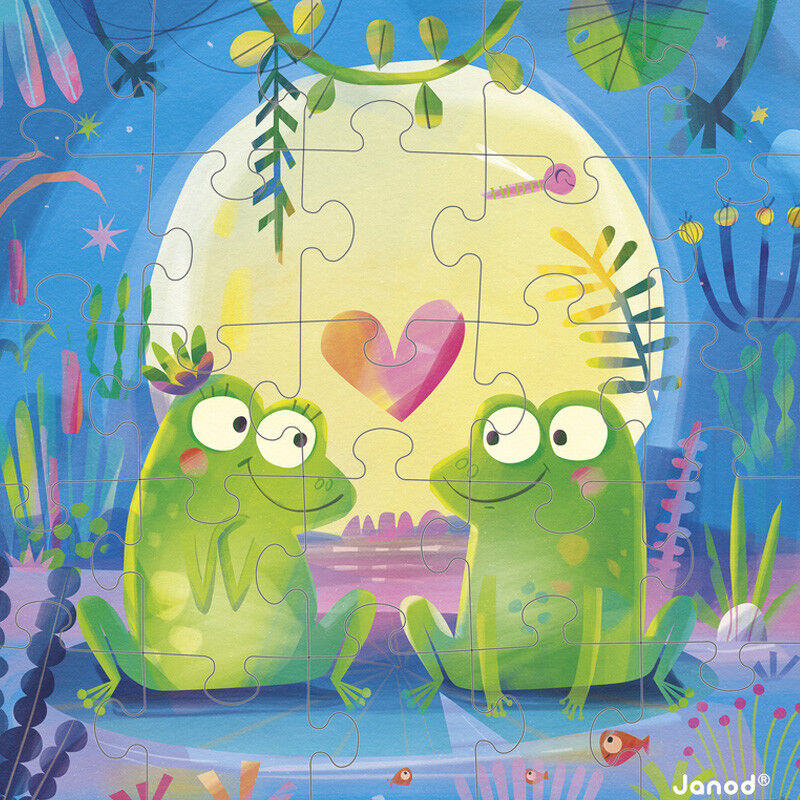 Carte Puzzle Amour dans l'Etang 25 pcs - Janod