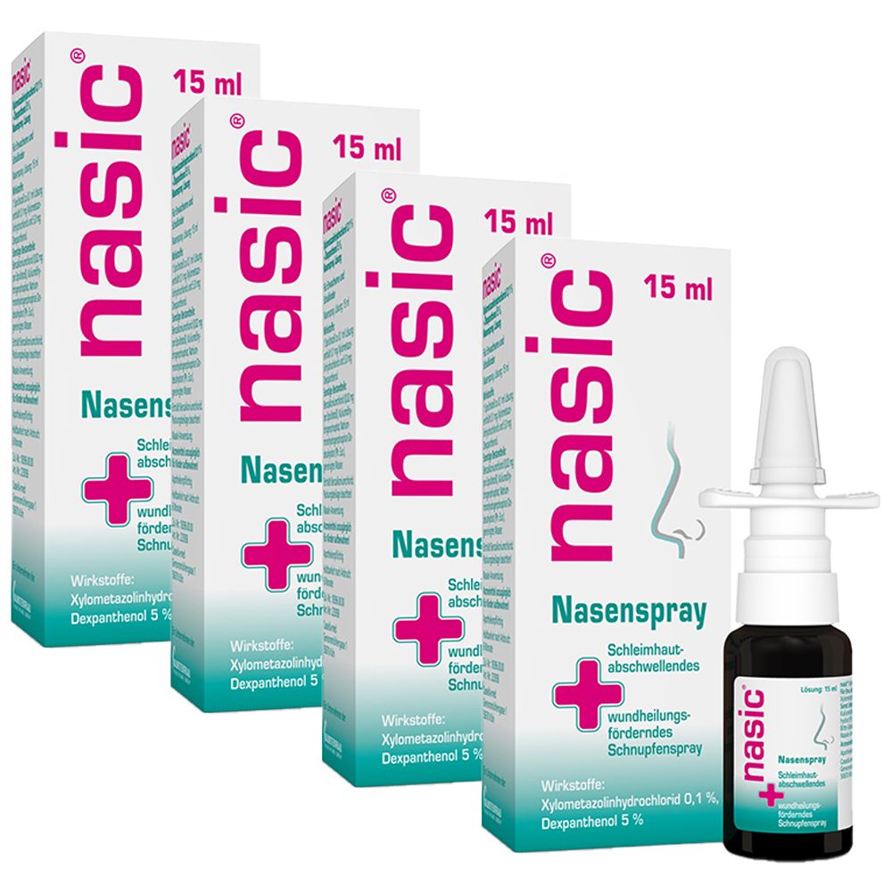 Nasic 4er-Pack 4x15 ml Nasenspray