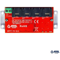 Atte APT-4-11 PoE-Switch 4 Port 10/100Mbps Extender (4 Ports), Netzwerk Switch