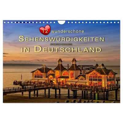 12 wunderschöne Sehenswürdigkeiten in Deutschland (Wandkalender 2026 DIN A4 quer), CALVENDO Monatskalender