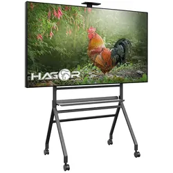 HAGOR BrackIT Stand Scandio Schwarz 8274 - Display-Rollwagen 55-86 - VESA 200×2..."