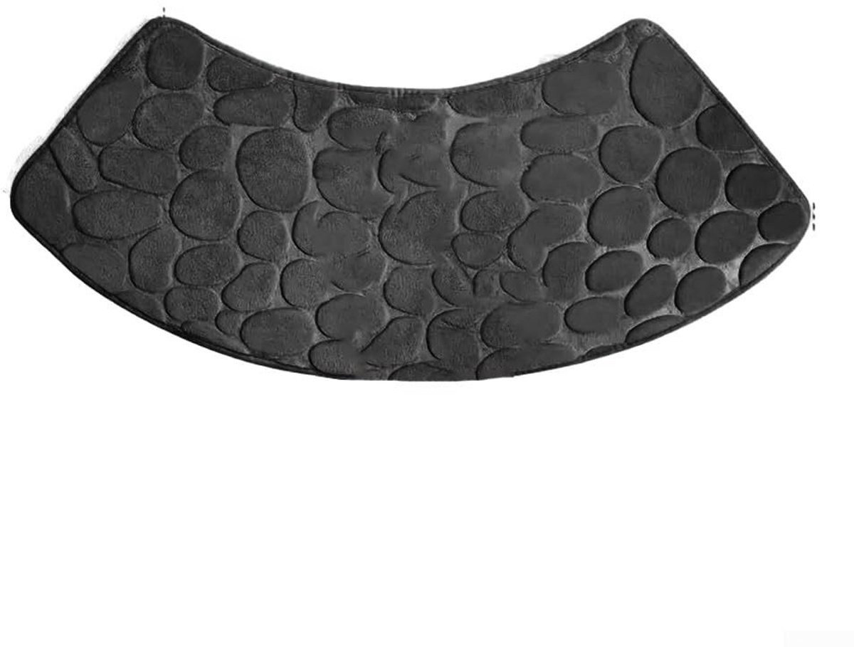 Zeynomax Douche antislip badmat - Zwart - Gebogen hoekdouchemat