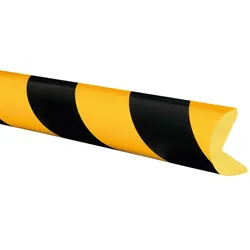 PROREGAL Prallschutz aus Polyurethanschaum | Kantenschutz Kreisförmig, Selbstklebend | HxBxT 4x100x4cm | Schwarz-Gelb