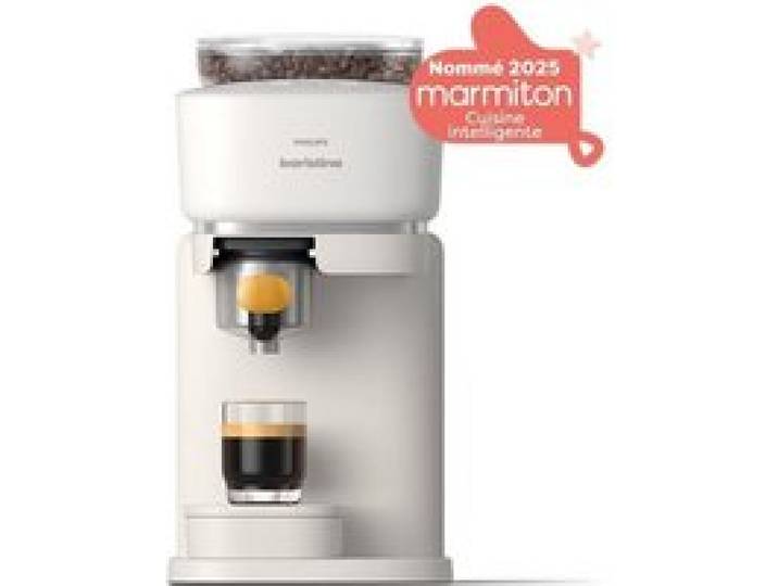 Expresso avec broyeur Philips BAR300 03 Baristina Blanc Porte filtre jaune