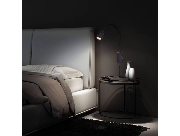 Wandlamp Tusi Comfort Light, zwart, Slaapkamer, metaal, Modern, wandlamp