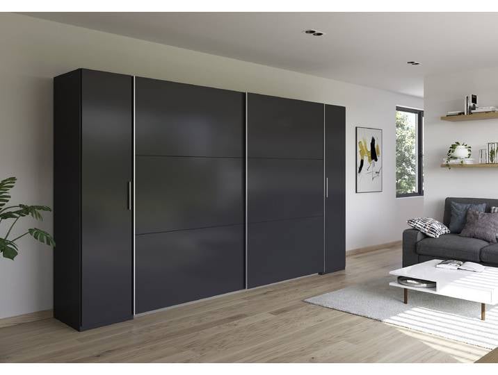 Kombischrank Kronach 354cm Grau/Graumetallic Silber