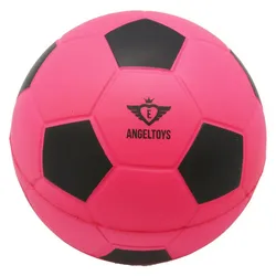 Engelhart Fussball Soft-Foam, Durchmesser 12,5 cm - Rosa/schwarz