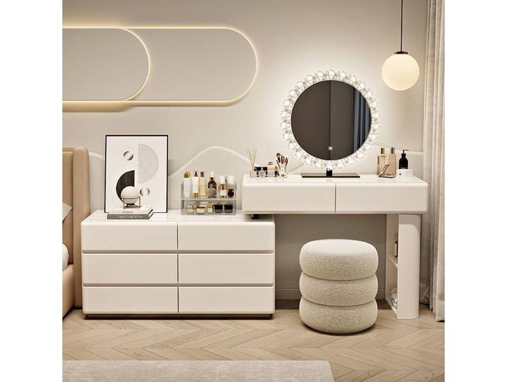 Armoire De luxe coiffeuse rangement cosmétiques européens coiffeuse tiroirs Console confortable Mesa De Maquillaje meubles