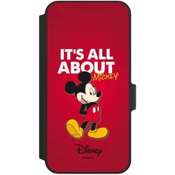 Nivocase Klapphülle für Samsung Galaxy A15 5G Handyhülle aus Kunst Leder NIVOflip schwarz Disney Maus (Samsung Galaxy A15 5G), Smartphone Hülle, Schwarz