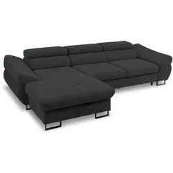 Ecksofa Fabio Stoff Grau Anthrazit