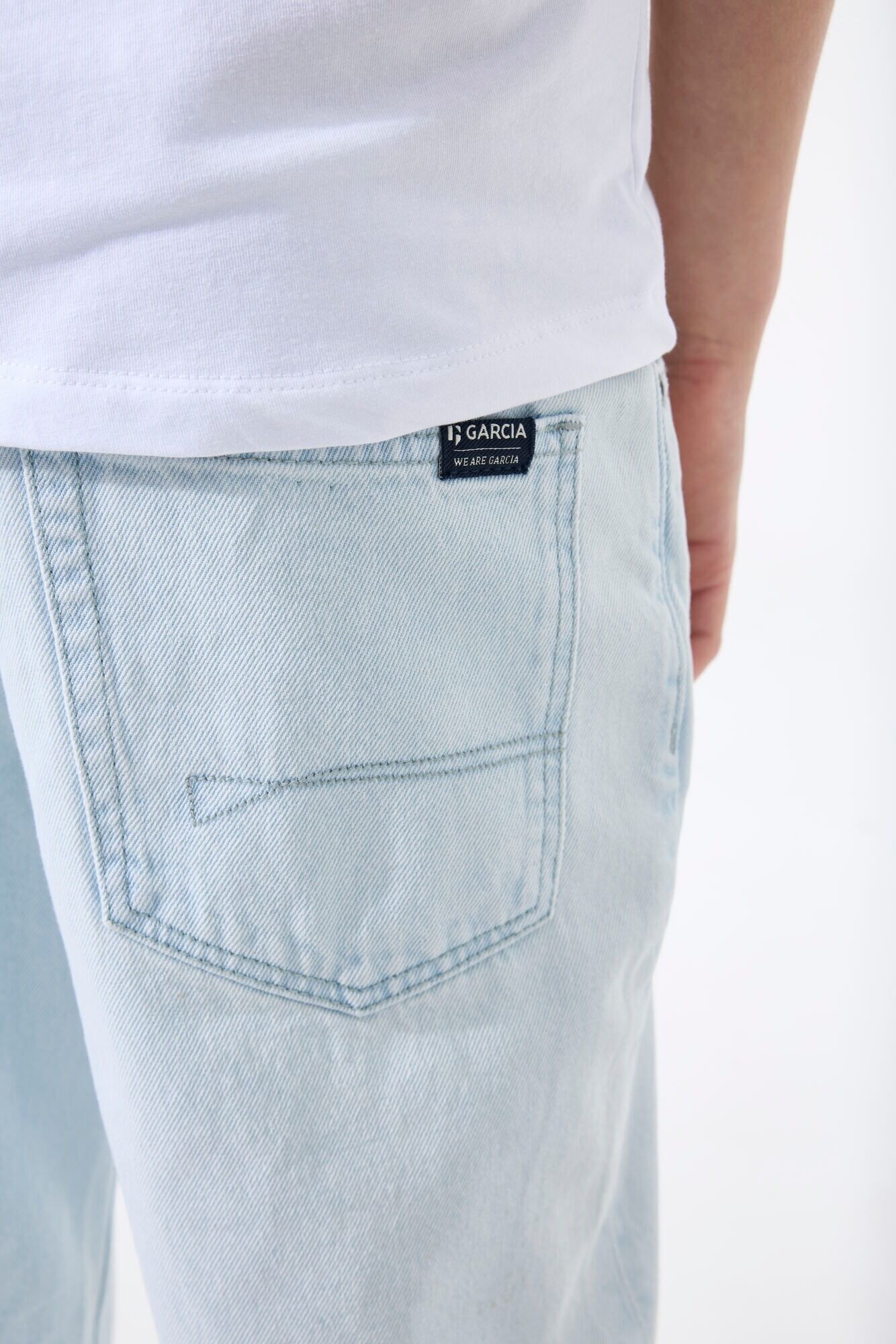 Straight-Jeans GARCIA "Ilyano", Jungen, Gr. 146, N-Gr, blau (bleached 4312), Denim/Jeans, Obermaterial: 100% Baumwolle, straight fit lang, Jeans Straight-Jeans, Etwas niedrigere Leibhöhe
