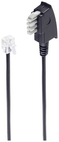 Shiverpeaks Fax Anschlusskabel [1x TAE-N-Stecker - 1x RJ11-Stecker 6p2c] 3m Schwarz