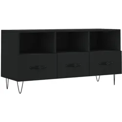 vidaXL TV-Schrank Schwarz 102x36x50 cm Holzwerkstoff