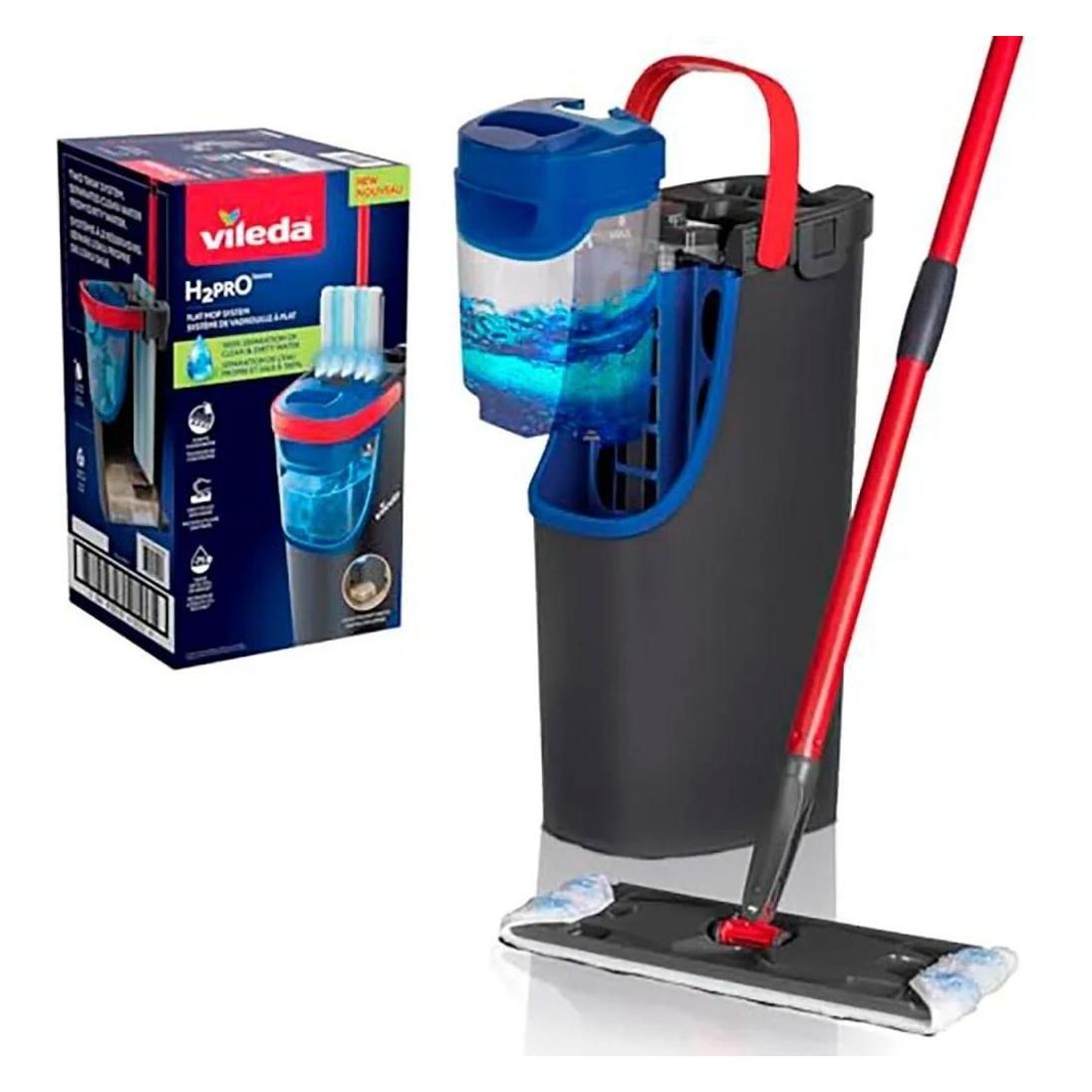 Vileda H2PRO Wischmopp- und Eimer-Set Zweitanksystem (175774_B0F1HF3X7X)