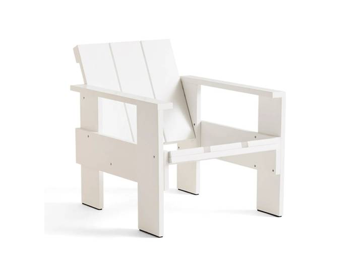 HAY Crate Lounge-Stuhl Kiefernholz lackiert White
