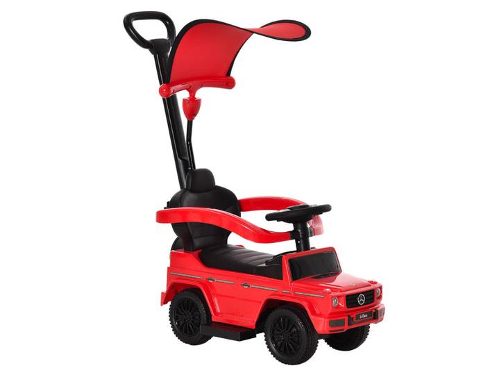 Homcom Rutschfahrzeug mit Sonnendach Rot, Kunststoff, 40.5x95x85.5 cm, unisex, Spielzeug, Kinderfahrzeuge