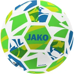 JAKO River 350g Leicht-Fußball Kinder 673 - weiß/neongrün/neongelb, 290g 4