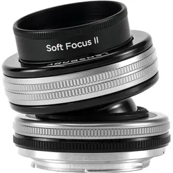 Lensbaby Composer Pro II w/ Soft Focus II Optic For Fuji X (Fujifilm X, Vollformat), Objektiv, Schwarz