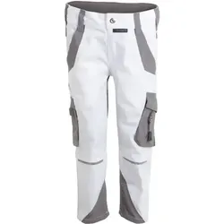 Kinder Stretch-Bundhose "Norit" - 86/92 - weiß/zink