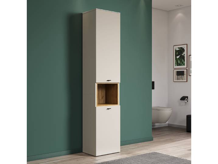 Hochschrank Sao Paulo 40 x 186 x 31cm Holz/Beige