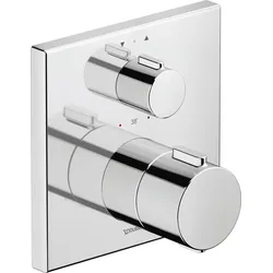 Duravit Thermostatarmatur Thermostat Unterputz, 2 Verbraucher, eckig, TH4200013010, Farbe: Chrom