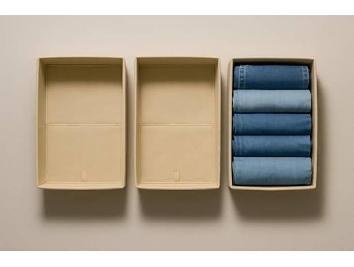Home Storage\, Pax 100cm\, Lot de 3 boîtes de Rangement pour Dressing IKEA Pax - Ajustement sur Mesure - Fond Stable - Système de Rangement des tiroirs et armoires