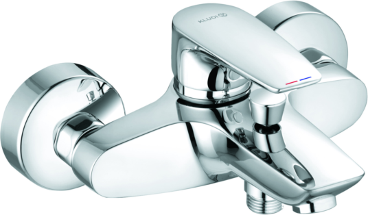 Kludi Pure&solid Wannenfüll- und Brausearmatur 346810575 chrom, DN 15, Wandmontage