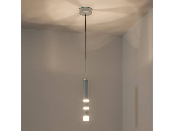 Suspension LED Vega, un cylindre, aluminium - PURE - Salon / séjour - Moderne - Métal - À ampoule unique