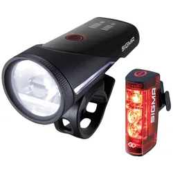 SIGMA SPORT LED Akku Set Scheinwerfer Aura 100 + Rücklicht Hiro 50 US