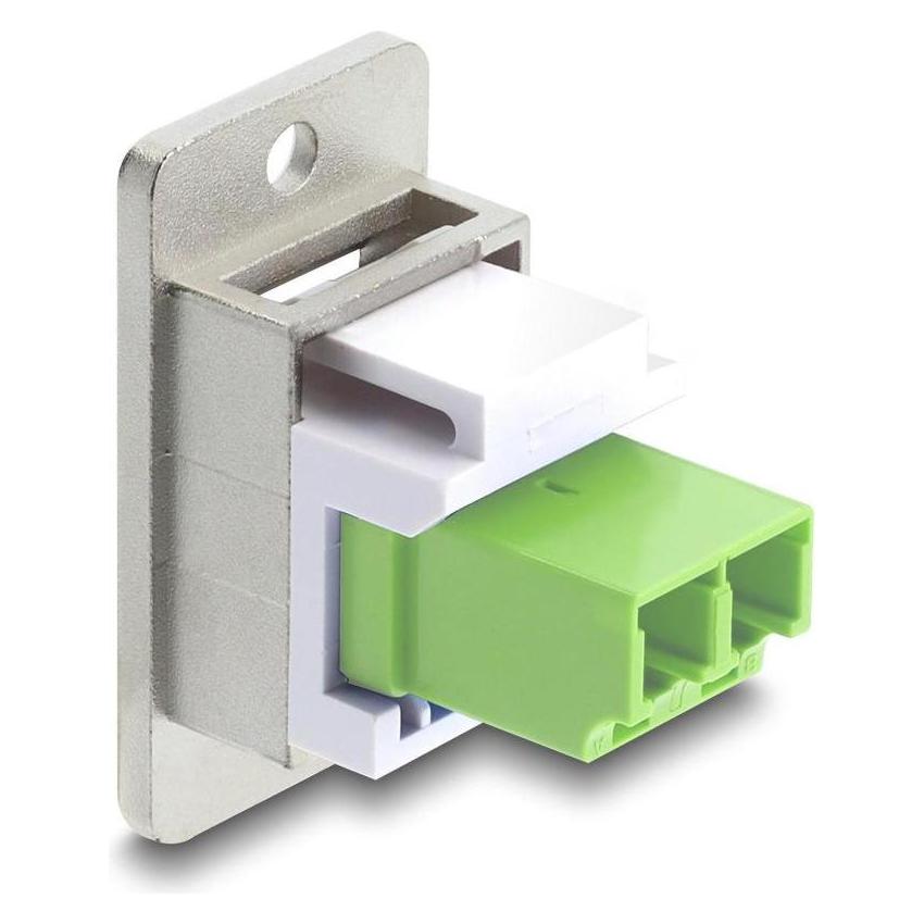 Delock Panel Mount LC Duplex Buchse zu LC Duplex Buchse silb (91105)