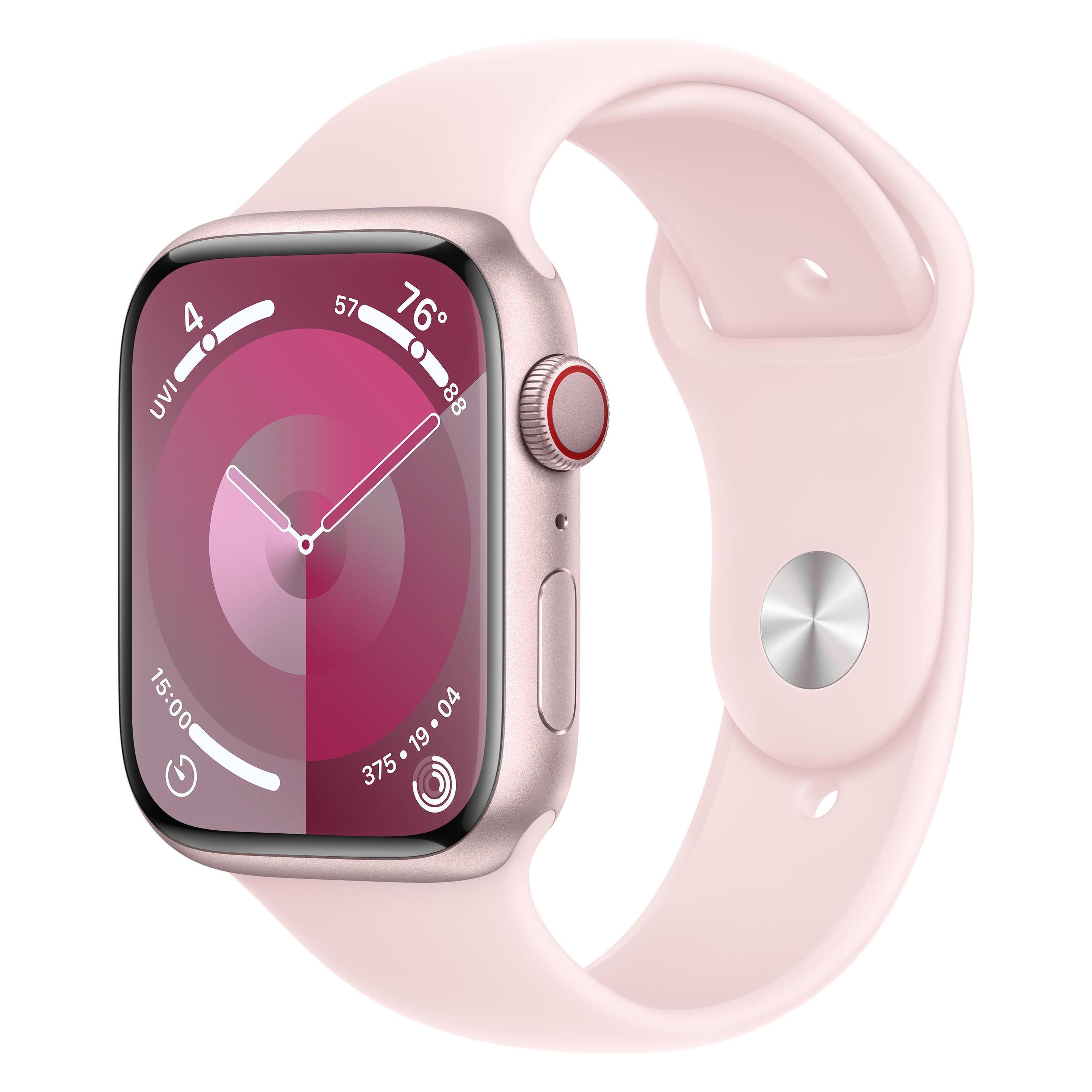 Apple Watch Series 9 (45 mm, Aluminium, Pink, 4G) (MRML3QF/A)