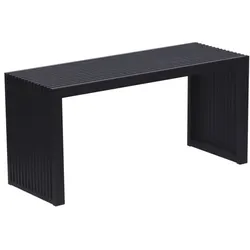 Relaxdays Minimalistische Sitzbank aus Bambus Schwarz