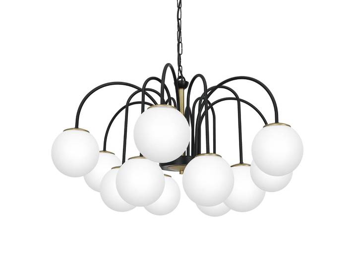 Hängelampe Berlin Luminex, dimmbar, schwarz, für Wohn- / Esszimmer, Metall, Pendelleuchte