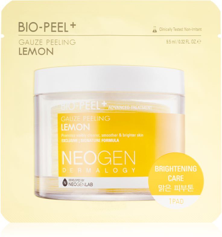 Neogen Dermalogy Bio-Peel+ Gauze Peeling Lemon exfoliating cotton pads to brighten and smooth the skin 1 pc