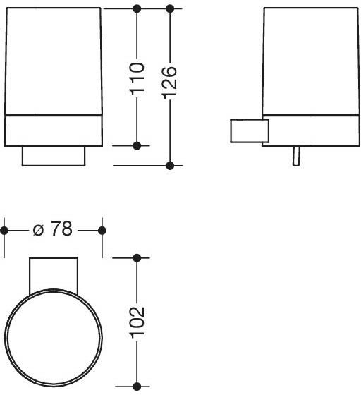 HEWI Serie 950 Seifen- oder Desinfektionsmittelspender mit Halter