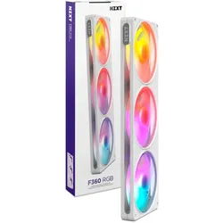 NZXT F360 RGB (weiss, 360 mm) (3x), PC Lüfter, Weiss