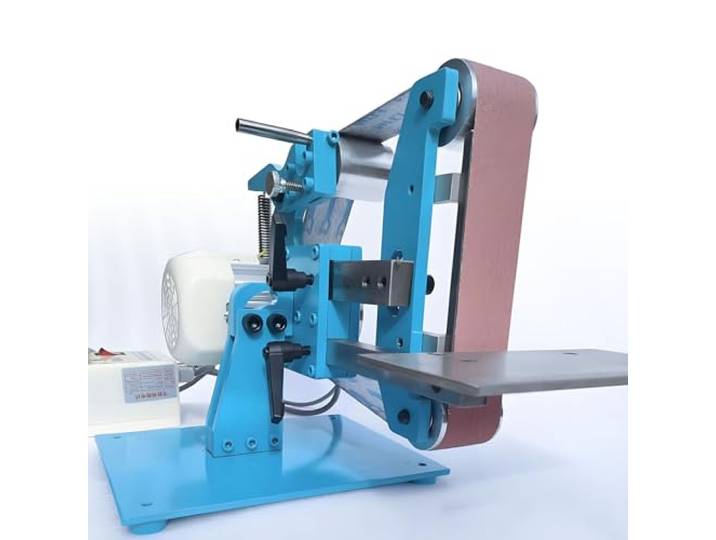 SHENGSHIYU Bandschleifer Messer,Vertikaler/Horizontaler Doppelnutzung,Drehzahlregelbar 50-6500 U/Min,750W/1100W Bürstenloser Motor,5 Schleifbänder 915x50mm,Bandschleifmaschinen 1100W